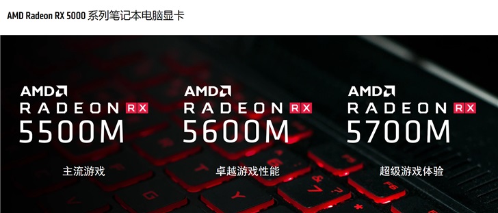 AMD 今年主推三款笔记本显卡：分别定位主流/卓越/超级游戏体验