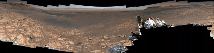 美媒：”好奇”号火星车捕捉到火星家园的高分辨率全景