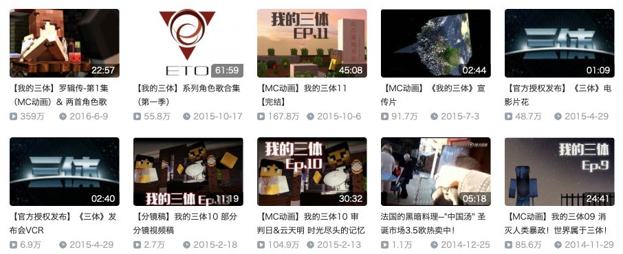 （相比 2014 年的 8 集制作，2015 年一整年《我的三体》才只做了 2 集）