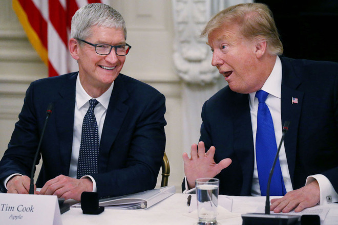 特朗普：苹果CEO库克认为经济将呈V型复苏