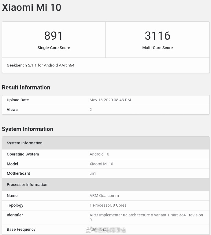 天玑1000+ Geekbench跑分曝光：单核超麒麟990，逊于骁龙865