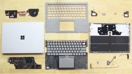 微软Surface Laptop拆解（图源网络）