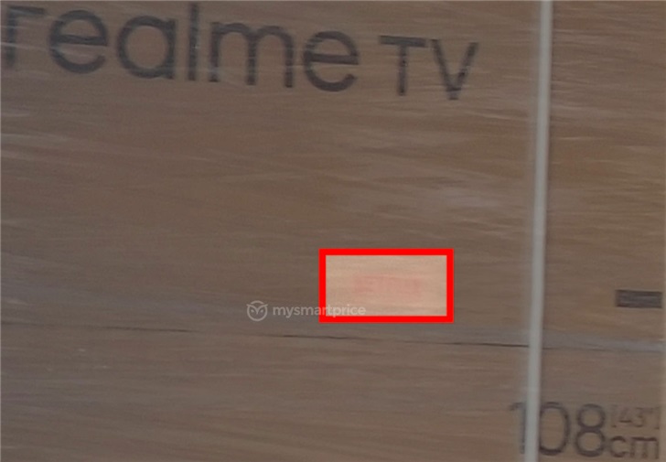 Realme TV仓库谍照曝光：证实屏幕规格为43英寸