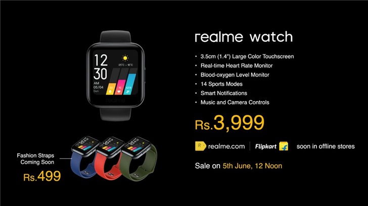 realme watch印度发布：支持心率/血氧检测，约人民币380元-冯金伟博客园