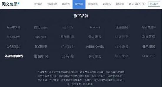 免费阅读平台飞读，图源阅文集团官网