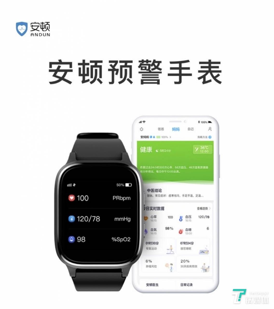 安顿预警手表产品与 App 界面
