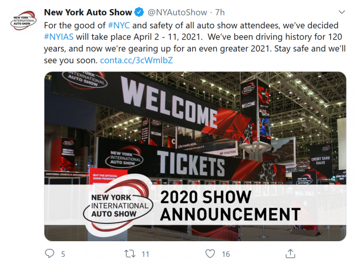 GNYADA宣布正式取消2020年纽约车展-冯金伟博客园