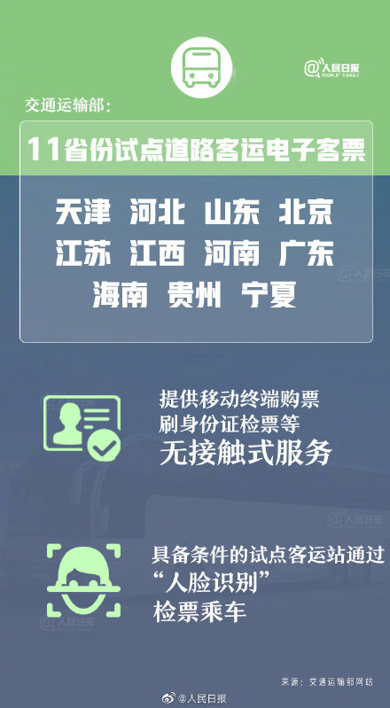 交通运输部：11 省份试点道路客运刷脸乘车