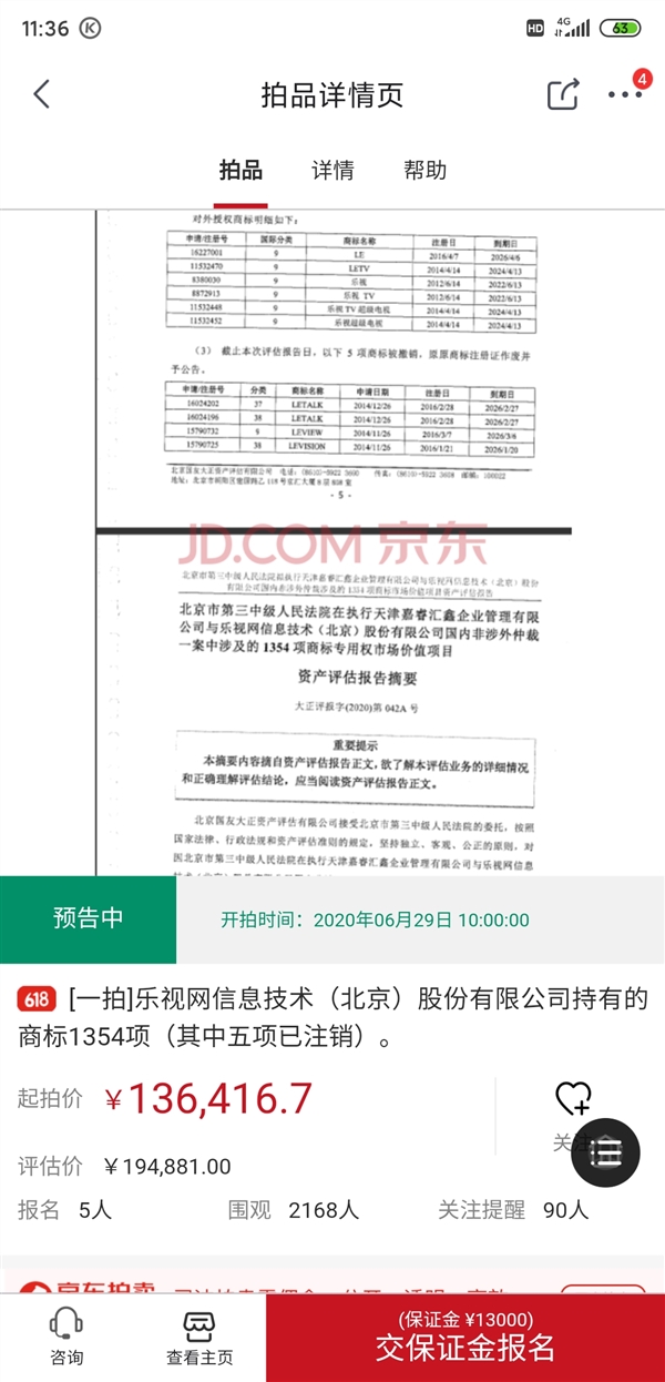 市值曾超千亿的乐视帝国！如今商标被打包甩卖 估价仅19万元