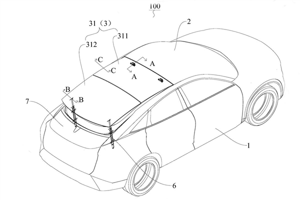 现实版大黄蜂？小鹏汽车申请可“变形”车顶专利