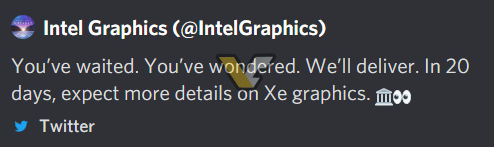 Xe独显8月14日发布？Intel官方爆料后又删除