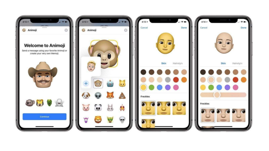 iPhone X 的 Animoji 功能即利用表情捕捉技术制作表情包