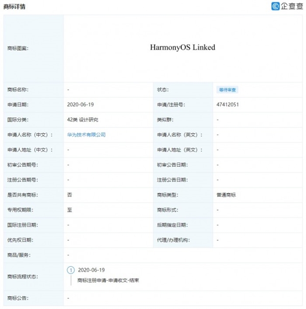华为一大批鸿蒙商标等待审查：下半年或发力 鸿蒙OS 2.0要来了