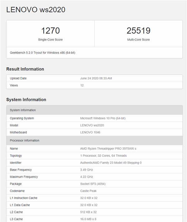 AMD线程撕裂者PRO 3975WX曝光：降频的32核心