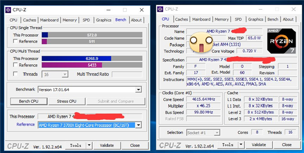 AMD锐龙7 4700G水冷小超：主频4.8GHz+内存4400MHz、连斩9900K/3700X