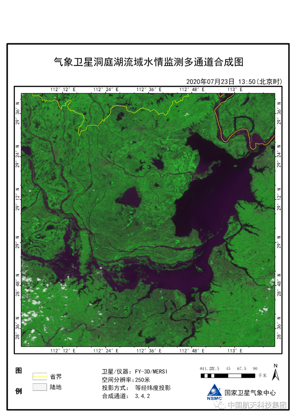 卫星太空看洪灾：安徽巢湖一个月扩大46％