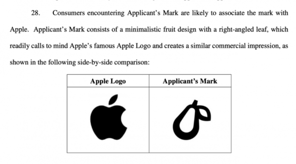 苹果起诉使用梨logo的小型企业Prepear 因商标相似