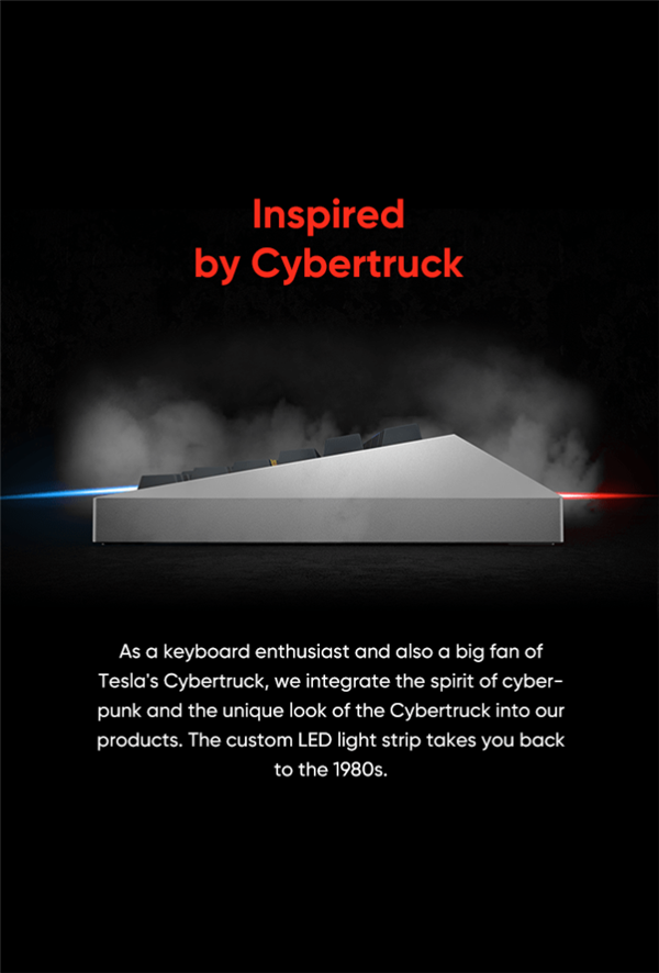 李楠创业首款产品上线众筹：灵感来自Cybertruck的LED键盘、2850元