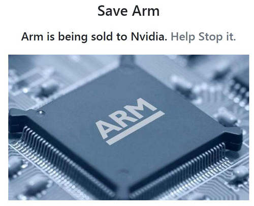 Arm联合创始人创建”救救Arm”网站，反对英伟达收购