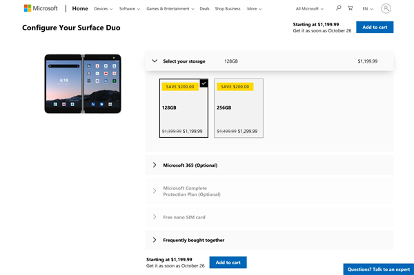 一个半月跌了1300多元！微软Surface Duo降至8000元：或因销售不及预期
