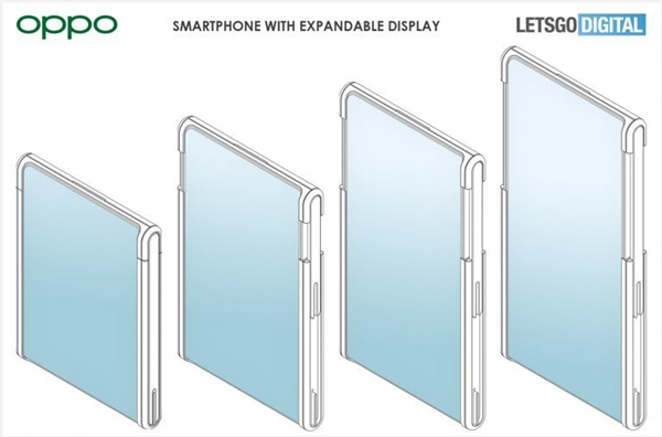 OPPO伸缩屏手机专利曝光：伸缩式柔性折叠屏设计
