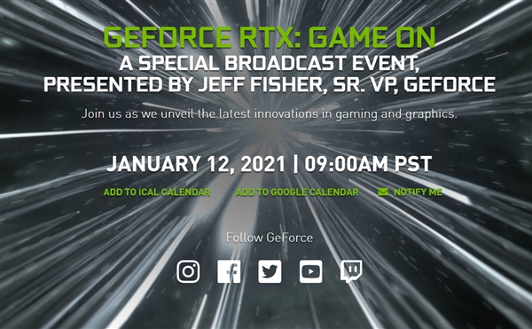 NVIDIA CES 2021发布会官宣！将确定推出新款RTX显卡