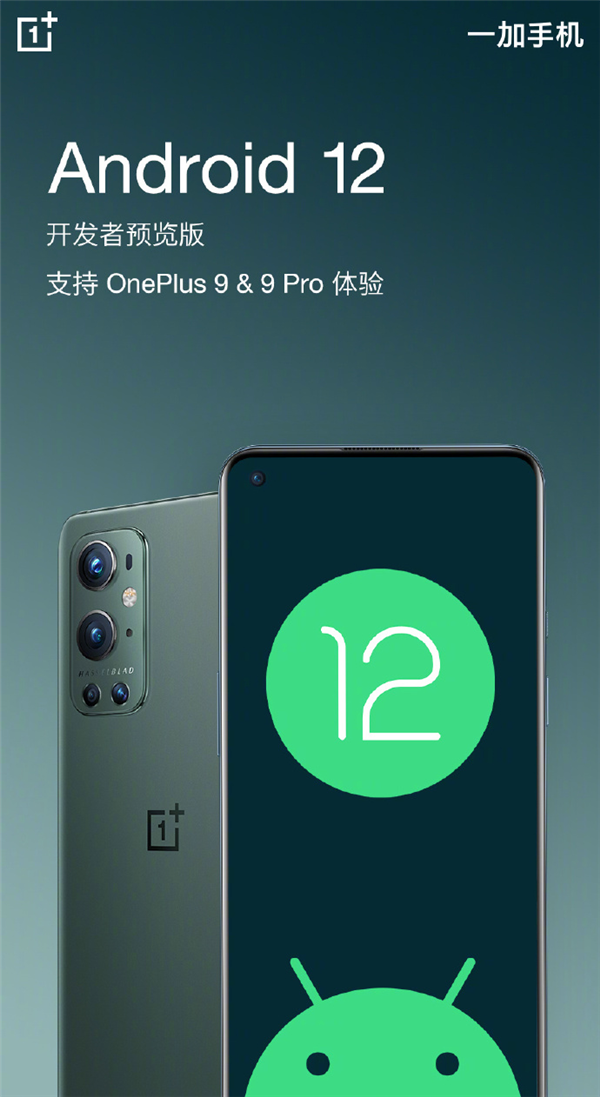 玩机党注意！一加9系列开启Android 12尝鲜测试