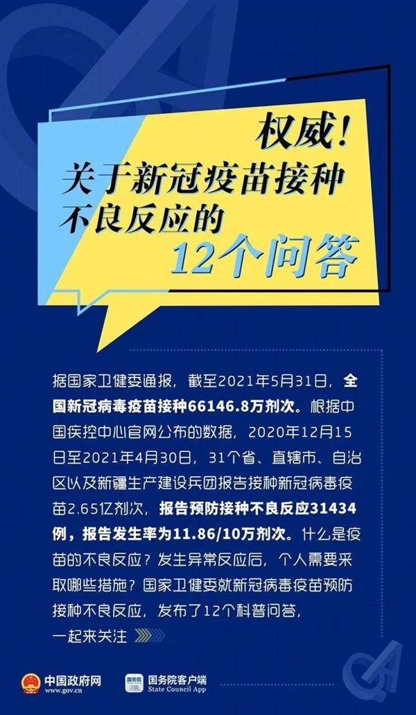 国务院权威解答疫苗不良反应：这12个权威解答赶快了解！