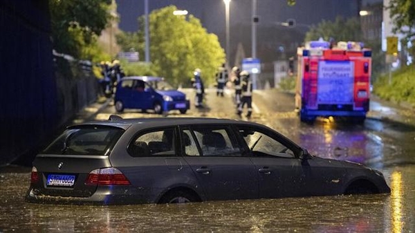 德式下水道不灵了？德国全境遇暴雨 多地内涝严重