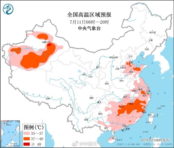 高温暴雨双预警来袭：北方大暴雨南方桑拿天 你家热“红”了吗