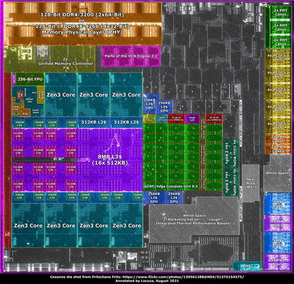 AMD锐龙5 5600G APU开盖高清照：对比上代变化微小