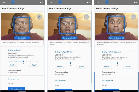 Android 12无障碍功能CameraSwitches：用表情操作手机