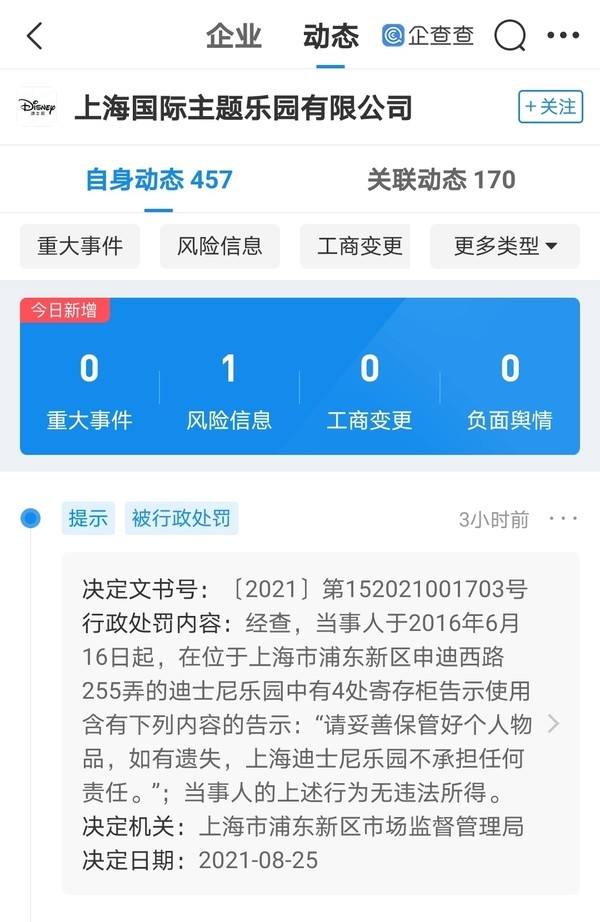 “西半球最强法务”就这?迪士尼因违法张贴免责告示被罚