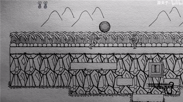 美术老师手绘黑白《魂斗罗》让网友惊叹 完美“通关”第一关