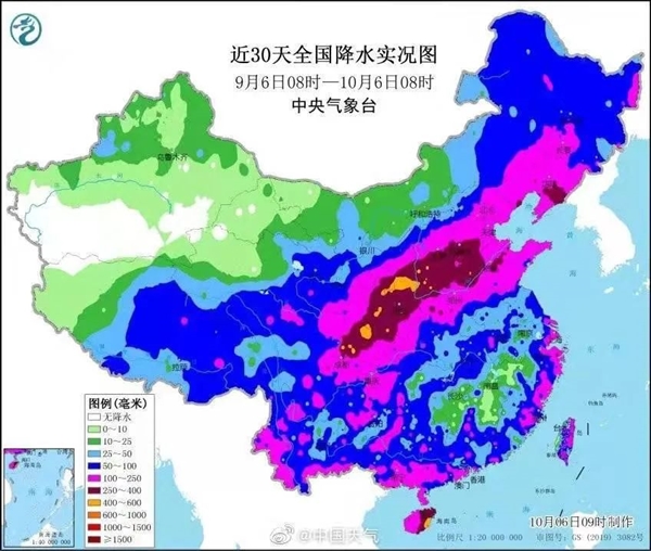 从60万米高空看山西水灾有多严重：对比惊人