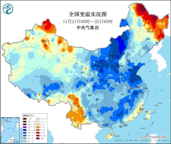 寒冷暴击！16座省会级城市气温创新低：一天暴跌15℃