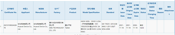 HarmonyOS加持！华为墨水屏平板获认证：支持22.5W快充