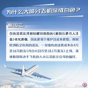 为什么大部分飞机都涂成白色？原来这其中大有奥秘