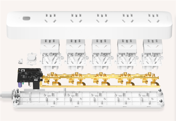 69元 小米智能插线板2 5位插孔版发布：支持手机、小爱控制
