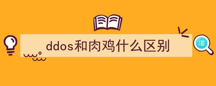 ddos和肉鸡什么区别图片（ddos和肉鸡什么区别）