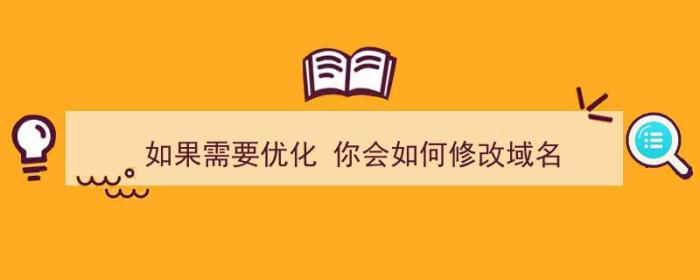 如果需要优化 你会如何修改域名（域名怎么修改）