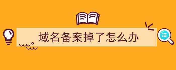 域名备案掉了怎么办（域名备案掉了怎么办）-冯金伟博客园