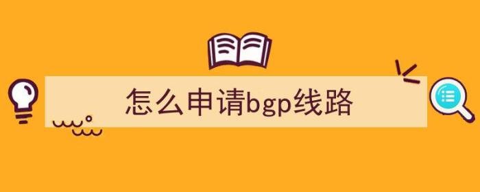 怎么申请bgp线路（bgp线路怎么实现）