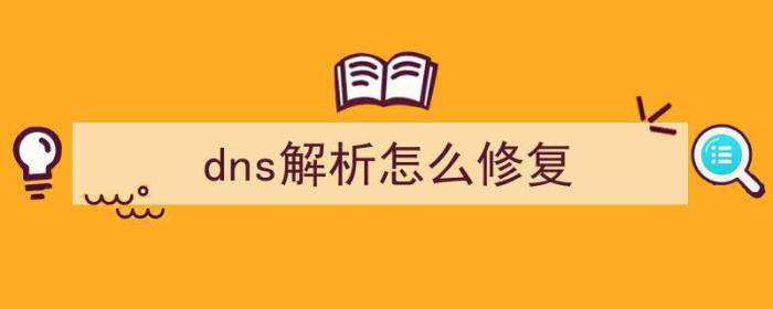 dns解析怎么修复（dns解析怎么修复不了）-冯金伟博客园