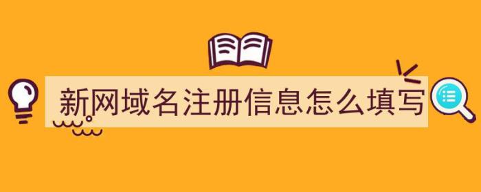 新网域名注册信息怎么填写（新网域名注册信息怎么填写的）-冯金伟博客园