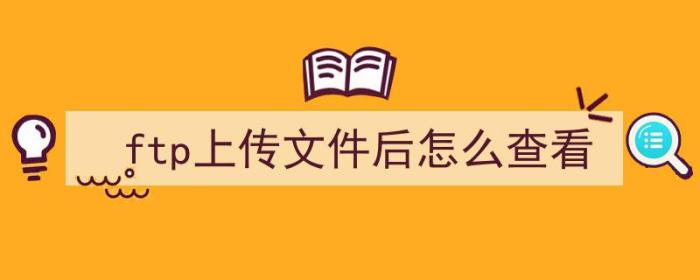 ftp上传文件后怎么查看（ftp上传文件后怎么查看内容）