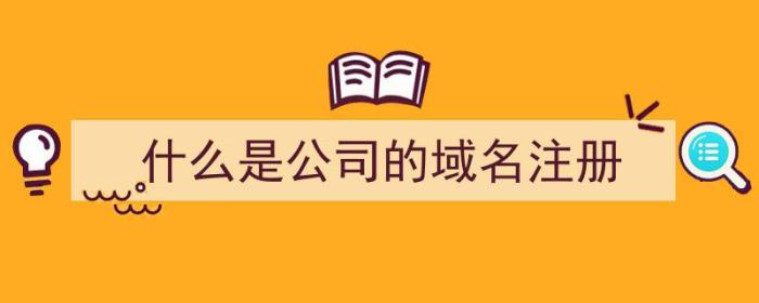 什么是公司的域名注册（什么是公司的域名注册号）-冯金伟博客园