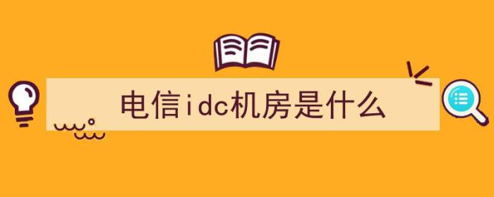 电信idc机房是什么（电信idc机房是什么样的）