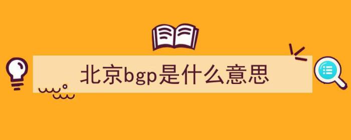 北京bgp是什么意思（BGP是什么意思）