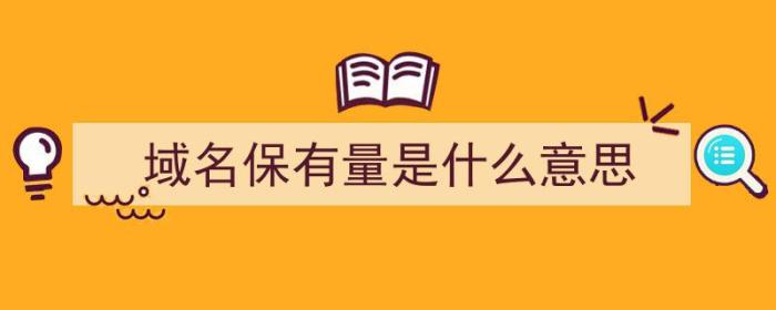 域名保有量是什么意思（域名保有量是什么意思啊）